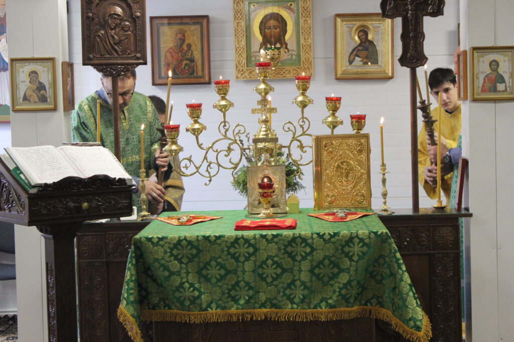 Божественная литургия в праздник Входа Господня во Иерусалим.